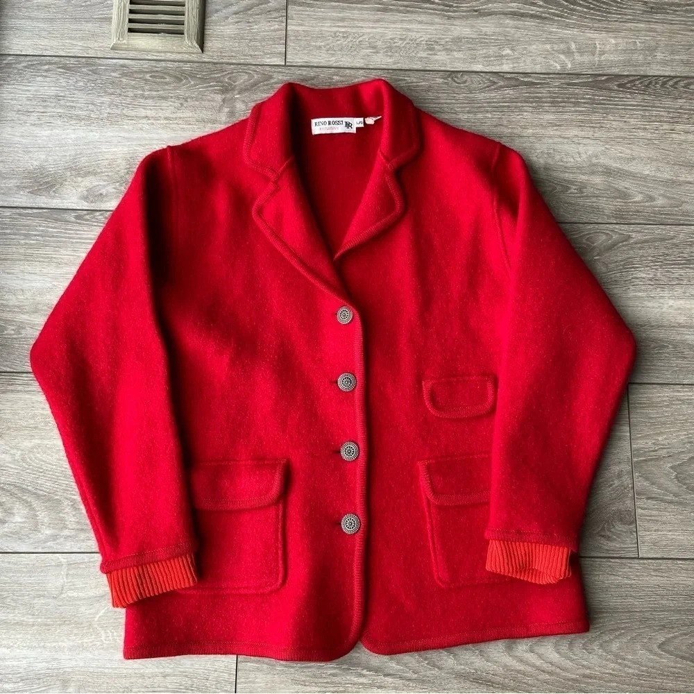 Vintage RINO ROSSI Pure  Wool Jacket - Picture 4 of 15